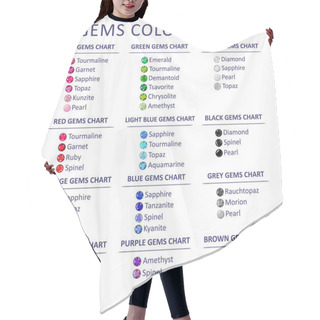 Personality  Gems Color Graduation Chart Hair Cutting Cape