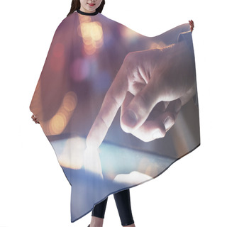 Personality  Touchpad In Hand Hair Cutting Cape