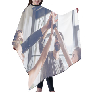 Personality  Sporty People Giving High Five  Hair Cutting Cape