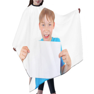 Personality  Boy With Empty Paper Hair Cutting Cape