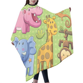 Personality  Cute Animals Collection Hair Cutting Cape