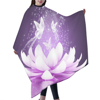 Personality  Beautiful Lotus Flower Hair Cutting Cape