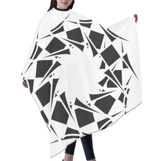 Personality  Circular And Radial Abstract Mandalas, Motifs, Decoration Design Elements. Black And White Generative Geometric And Abstract Art Shapes Hair Cutting Cape