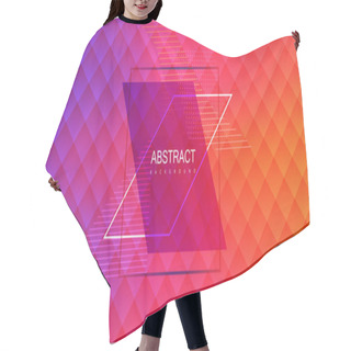 Personality  Abstract Purple And Orange Spectrum Background With Geometric Rh Hair Cutting Cape