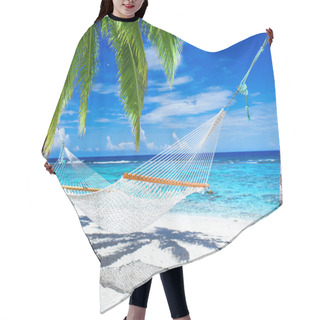 Personality  Hammock Between Palm Trees On Tropical Beach Hair Cutting Cape
