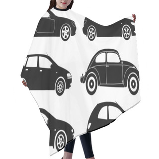 Personality  Silhouette Cars, Vector Hair Cutting Cape