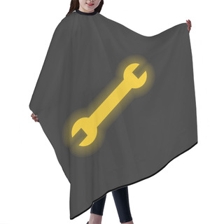 Personality  Adjustable Wrench Yellow Glowing Neon Icon Hair Cutting Cape