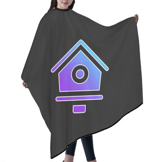 Personality  Bird House Blue Gradient Vector Icon Hair Cutting Cape