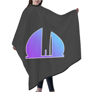 Personality  Al Shaheed Monument Of Iraq Blue Gradient Vector Icon Hair Cutting Cape