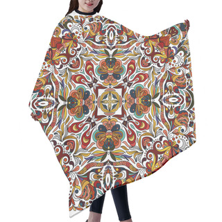 Personality  Colorful Ornamental Floral Paisley Shawl, Bandanna. Square Pattern. Hair Cutting Cape