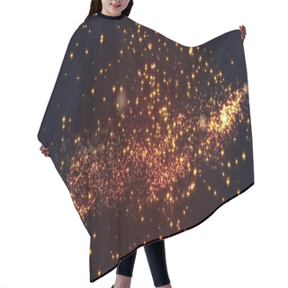 Personality  Golden Confetti Bokeh Lights On The Black Chinese New Year Texture. Hair Cutting Cape
