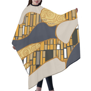 Personality  Seamless Pattern Abstract Hair Cutting Cape
