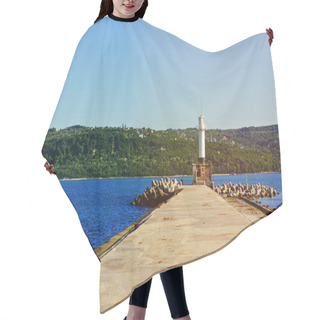 Personality  Lighthouse In The End Of The Pier Hair Cutting Cape