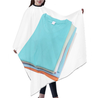 Personality  Stack Of Colorful  T-shirt Hair Cutting Cape
