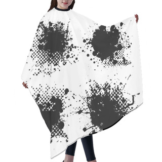 Personality  Small Halftone Ink Splat Hair Cutting Cape