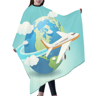 Personality  Airplane Travel Hair Cutting Cape