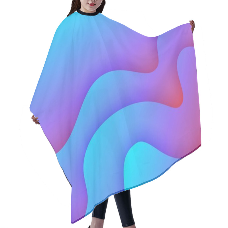 Personality  Modern Abstract Illustration With Colorful Abstract Wave Background Hair Cutting Cape