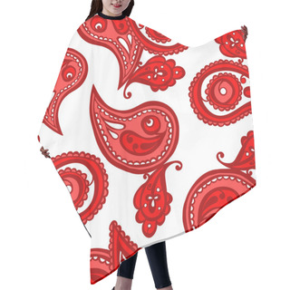 Personality  Paisley. Endless Pattern With Paisley. Seamless Background. Hair Cutting Cape
