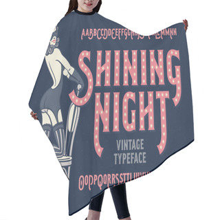 Personality  Vintage Font With Female Dancer  Hair Cutting Cape