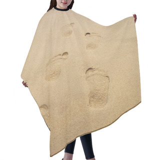 Personality  Footprints In Sand Hair Cutting Cape