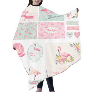 Personality  Flamingo Party Set - For Wedding, Bridal Shower, Party Decoration Hair Cutting Cape