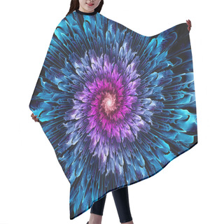 Personality  Magical Glowing Space Fractal Flower Hair Cutting Cape