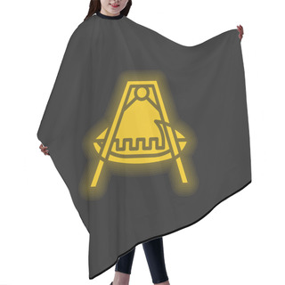 Personality  Boat Yellow Glowing Neon Icon Hair Cutting Cape