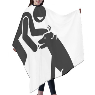 Personality  Minimalistic Vector Illustration Of Dog Basic Training Concept  Hair Cutting Cape