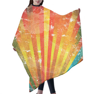 Personality  Multicolor Sunbeams Grunge Background Hair Cutting Cape