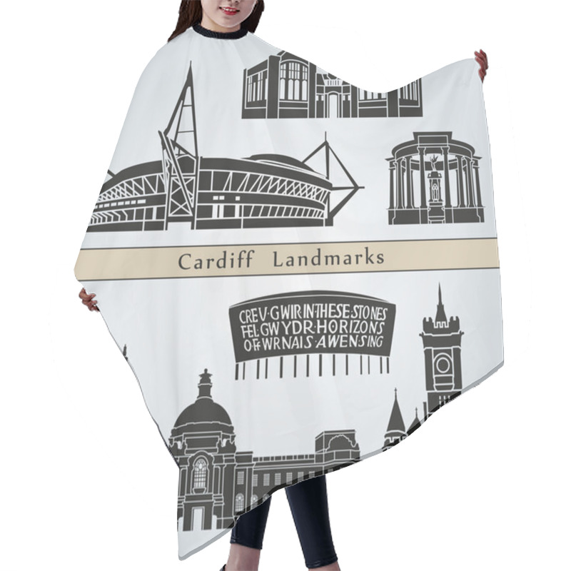 Personality  Cardiff Landmarks And Monuments Hair Cutting Cape