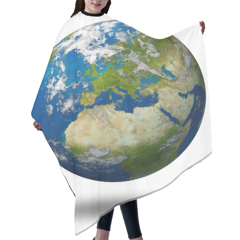 Personality  Planet Earth With Europe hair cutting cape