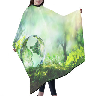 Personality  Crystal Globe On Moss In A Forest - Environment Concept Hair Cutting Cape