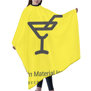 Personality  Alcoholic Drink Minimal Bright Yellow Material Icon Hair Cutting Cape