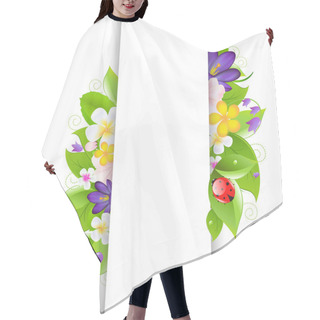 Personality  Flowers And Ladybug With Paper Hair Cutting Cape