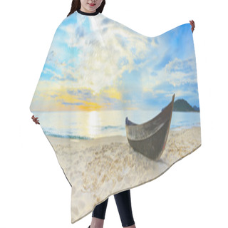 Personality  Beach Panorama Hair Cutting Cape