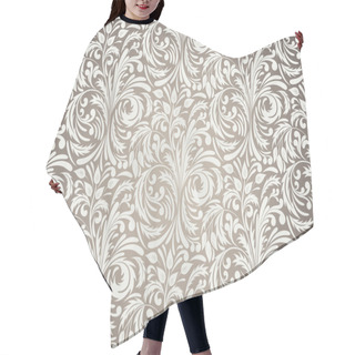 Personality  Seamless Pattern In Brown Color Hair Cutting Cape