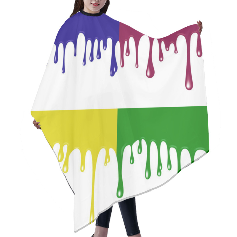 Personality  paint dripping hair cutting cape