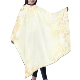 Personality  Abstract Golden Bokeh Background.  Hair Cutting Cape