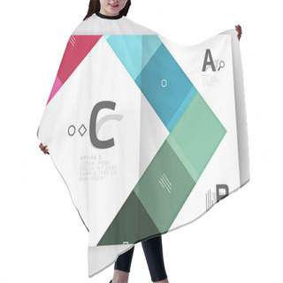 Personality  Squares And Rectangles A4 Brochure Template Hair Cutting Cape