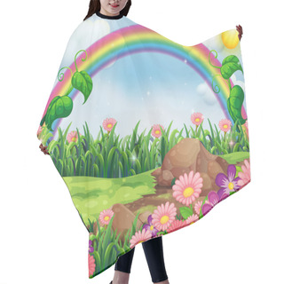 Personality  An Enchanting Garden With A Rainbow Hair Cutting Cape