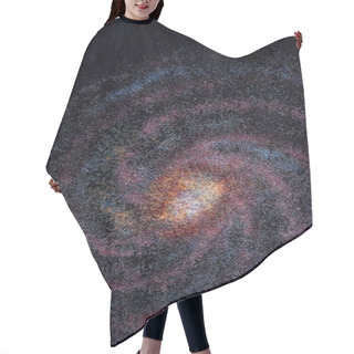 Personality  Galaxy. Star Dust. Confectionery Product. Multicolored. Sugar And Powdered Sugar. Abstract Background. Sweet Food. Hair Cutting Cape