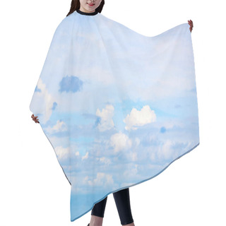 Personality  Beautiful Blue Sky With Cloud Formation Background Hair Cutting Cape