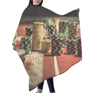 Personality  Poker Chips On Table  Hair Cutting Cape