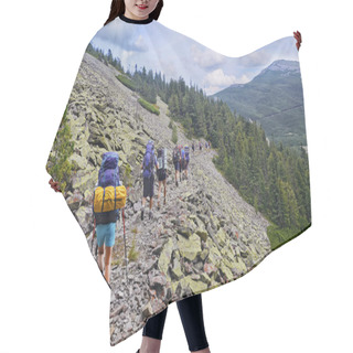 Personality  Young People Are Hiking In Carpathian Mountains In Summertime  Hair Cutting Cape