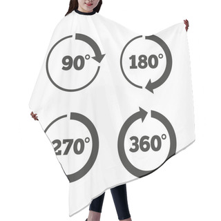 Personality  Angle Degrees Circle Icons Hair Cutting Cape