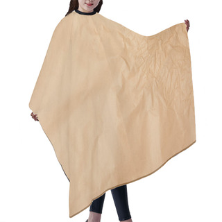 Personality  Full Frame Shot Of Crumpled Kraft Paper For Background Hair Cutting Cape