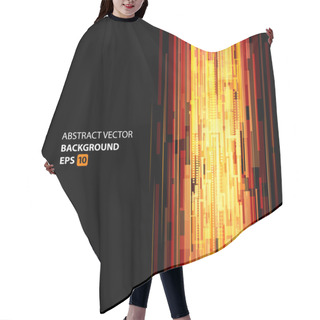 Personality  Abstract Digital Technology Lines Move Up Background Eps 10 Hair Cutting Cape
