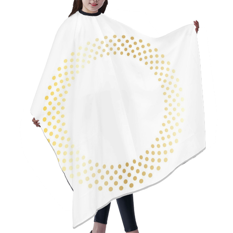 Personality  Golden Poka Dots Frame Hair Cutting Cape