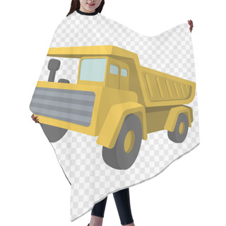 Personality  Building Truck. Tipper Cartoon Illustration Hair Cutting Cape