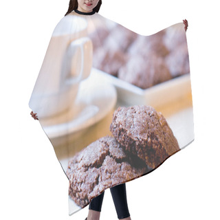 Personality  Cup Of Tea And Chocolate Cookies Hair Cutting Cape